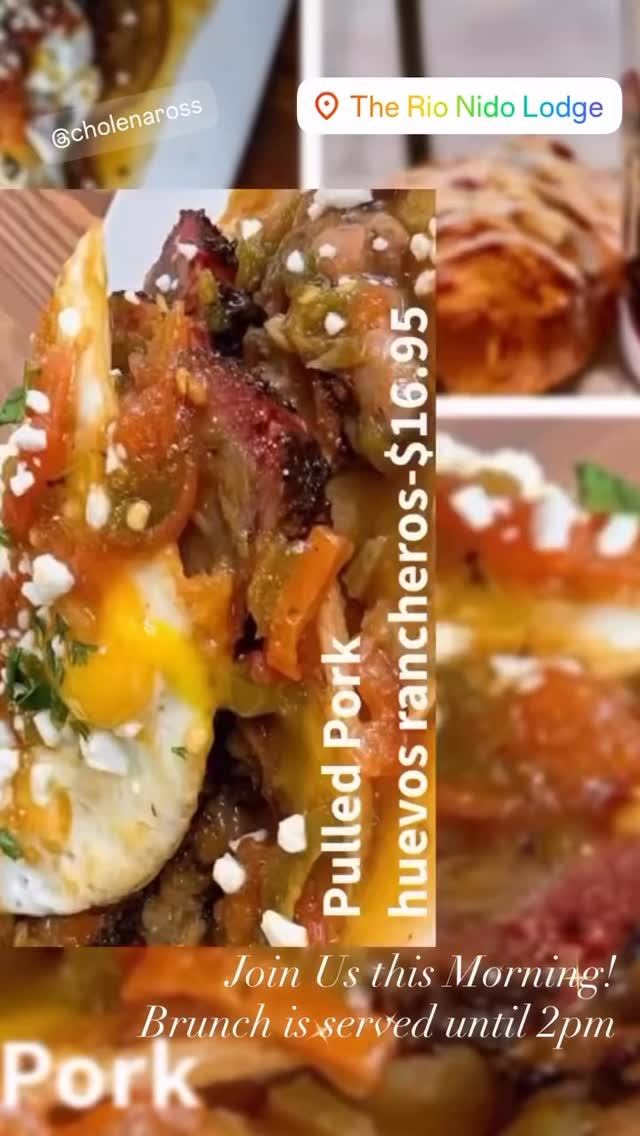 Join @cholenaross this morning and all day till 2pm for BRUNCH! We’re featuring a Special, Pulled Pork Huevos Rancheros 🍳🇲🇽 Pair it with a Mexican #Cerveza @modelousa or Bloody Mary 🍅 
or Mimosa! 🍊 
Cheers to SUNDAY! 
🍻 🥂 🌞 🌲 
. . .
#RussianRiver #Guerneville #RioNido #California #SonomaCounty #staywithus #winecountry #wanderlust #travel #love #wine #food #Airbnb #visitcalifornia #redwoods #family #getaway #romance #visitus #brunch #sundayfunday #weekend