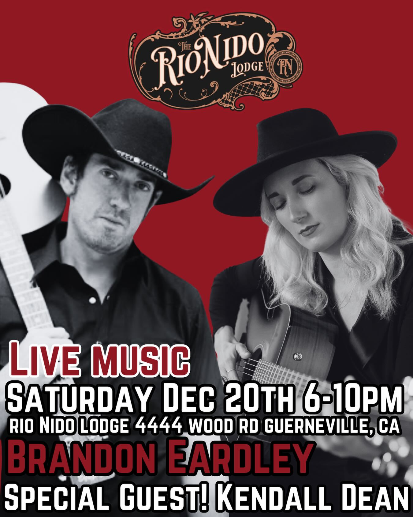 Joining us for LIVE MUSIC TONIGHT @brandoneardleymusic w/ Special Guest @kendalldeanmusic 
Dinner and drinks service starts at 5:30. 
Have a great & festive weekend everyone!
. . . 
#SaturdayNight #LiveMusic #SonomaCounty