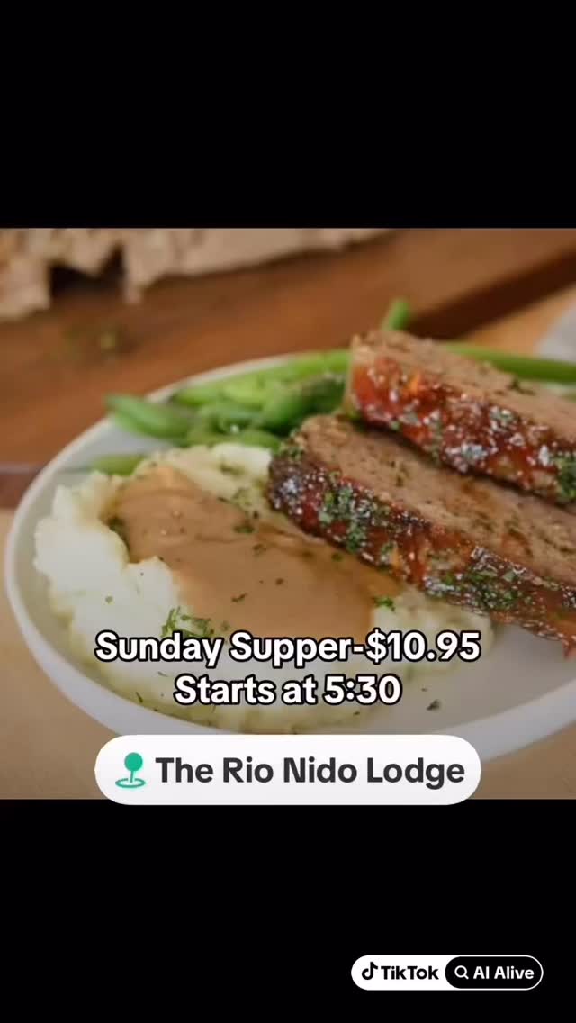 Join us @therionidolodge for a delicious $10.95 Sunday Supper