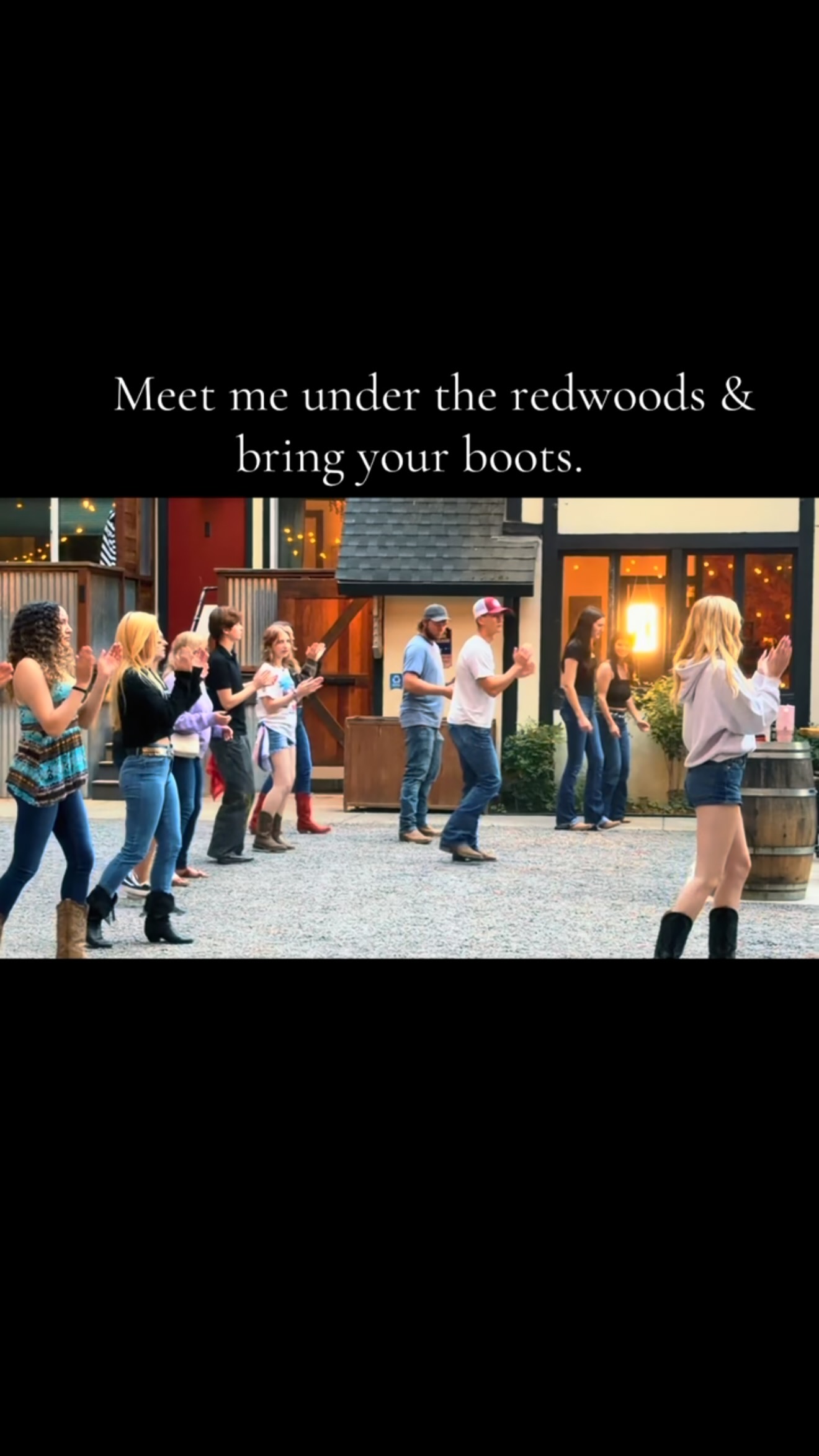 Meet me under the redwoods & bring your boots.